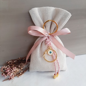 25 pcs evil eye favors for girl-Orthodox favor-Cotton Bag Favor-koufeta bomboniera-wedding favor-baptism favor-Greek baptism bomboniera