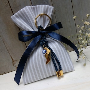 Nautical favors- Boy&#39;s Baptism favor-koufeta bomboniera-mati favors-blue and gold favors