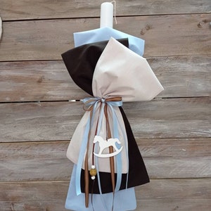 Baptism candle for boys- rocking horse lambada-orthodox baptism candle-greek baptism-christening candle-orthodox Vaftisi