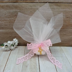 20pcs-lace baptism favor-boubouniera-greek bomboniere-first communion favors-koufeta bomboniera-christening favor-jordan almonds