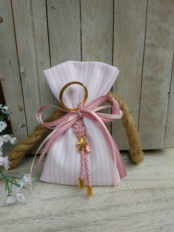 25 pcs boy Baptism favor-linen bag Favor Gold and navy blue favor-evil eye favor-koufeta bomboniera