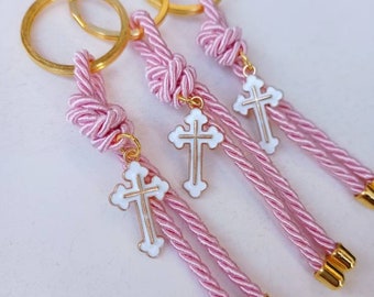 Key chains martyrika for a girl-cross Baptism Favors-christening favors-shower party favors-first communion favors-orthodox baptism