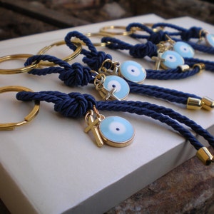 Luxury martyrika- Evil eye martyrika-Orthodox baptism day -key chain baptism favor-bomboniera-greek christening
