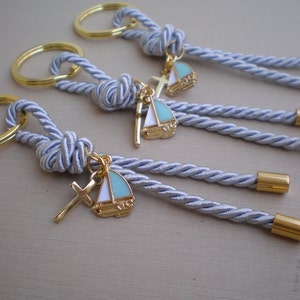 Luxury martirika-nautical martyrika-Key chains Baptism Favors-elegant bomboniere-greek christening
