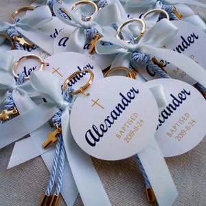 10pcs-Personalized favors-Key chain martyrika-greek baptism favors-first communion favors-religious favors-christening favors