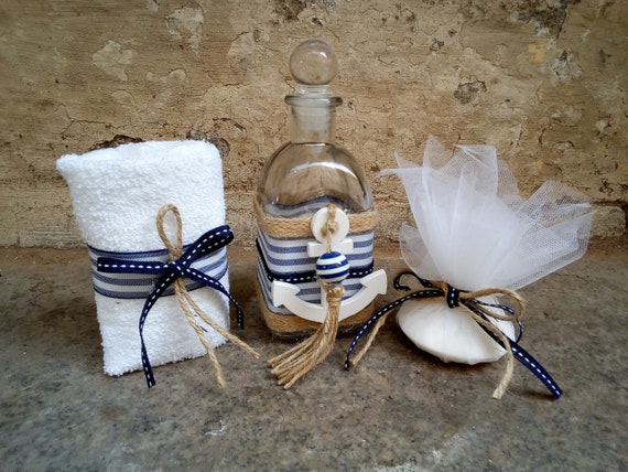 Nautical Greek baptismal set- 3pcs set-Oil bottle/soap/towel-Orthodox baptism Il_570xn