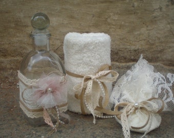 Greek baptismal set -Oil bottle/soap/towel-Orthodox baptism