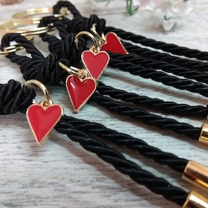 Heart favors-Luxury wedding  favors-Key chains  bomboniere-wedding favors-bridal shower party favors-save the dare-black and red favors