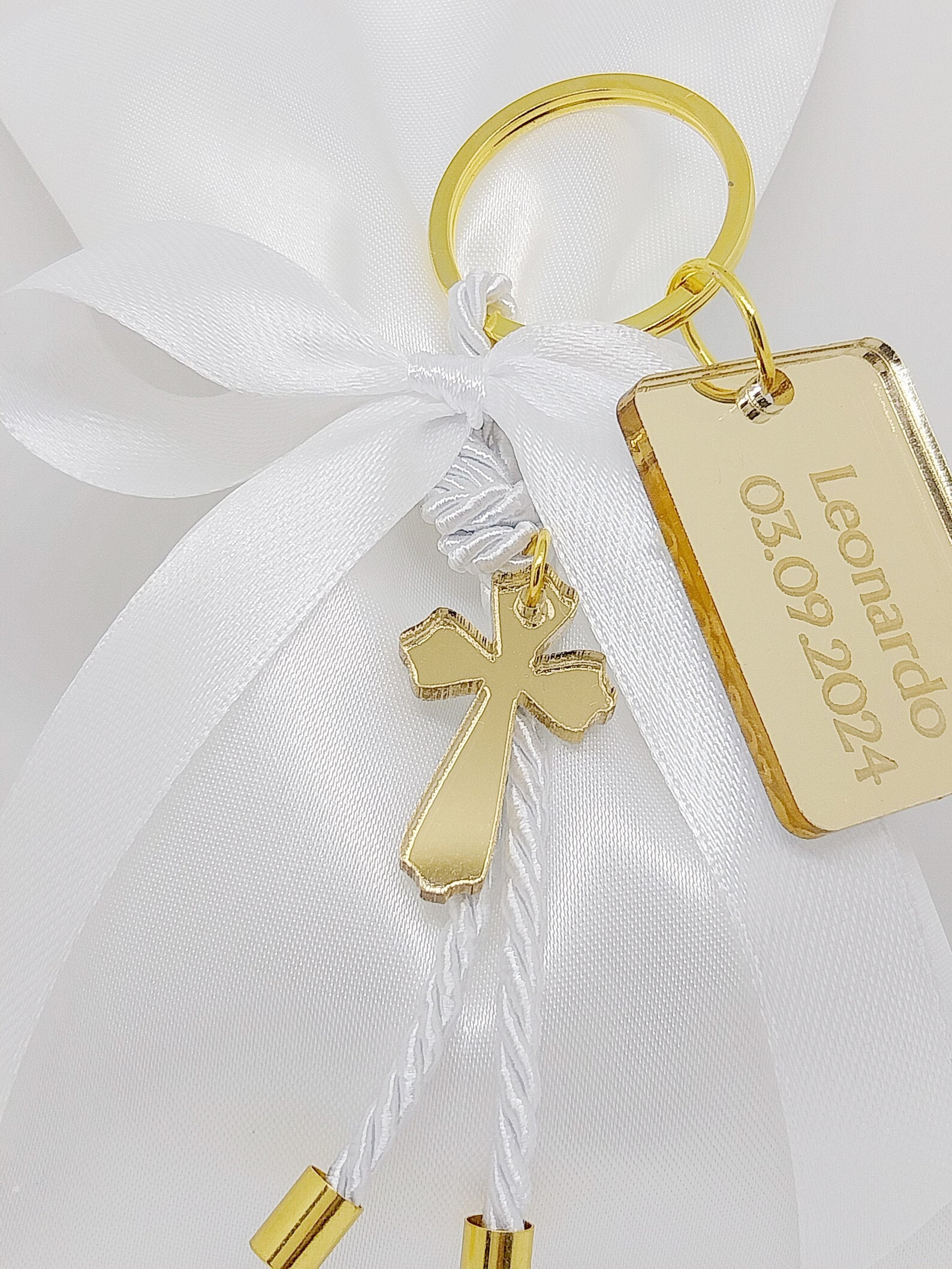 25 Pcs Personalized Baptism Favor-plexiglass Cross Favor-satin Bag ...