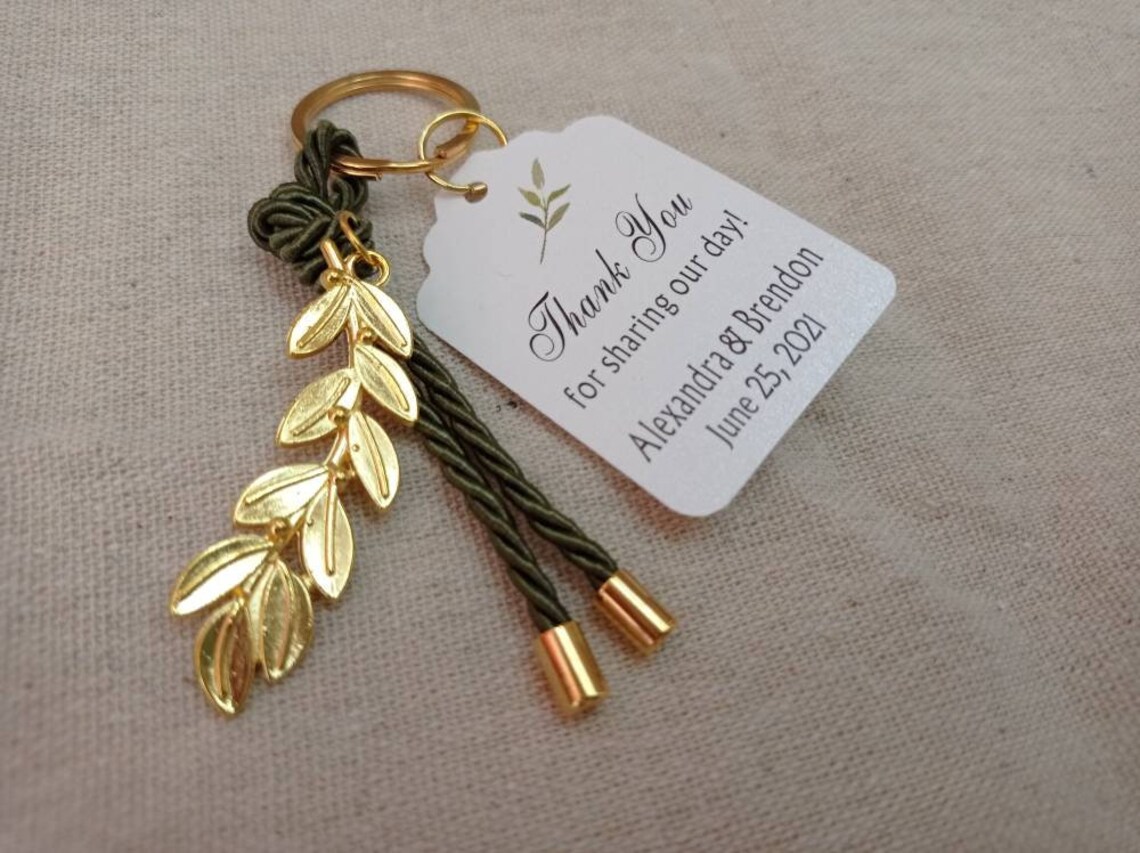 10pcs Olive Branch Keychaingreek Wedding Favorsolive Theme Etsy