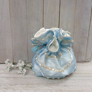 20pcs-gold & blue pouch favor-koufeta bomboniere-greek wedding boubouniera-satin pouch favors-orthodox wedding favor-jordan almonds