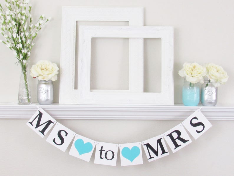 Ms to Mrs Banner Ms to Mrs Sign Bridal Party Decorations | Etsy
