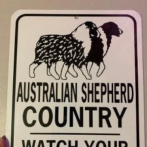Australian Shepherd Funny Dog Signs  Aussie  9x12 inch Aluminum metal sign