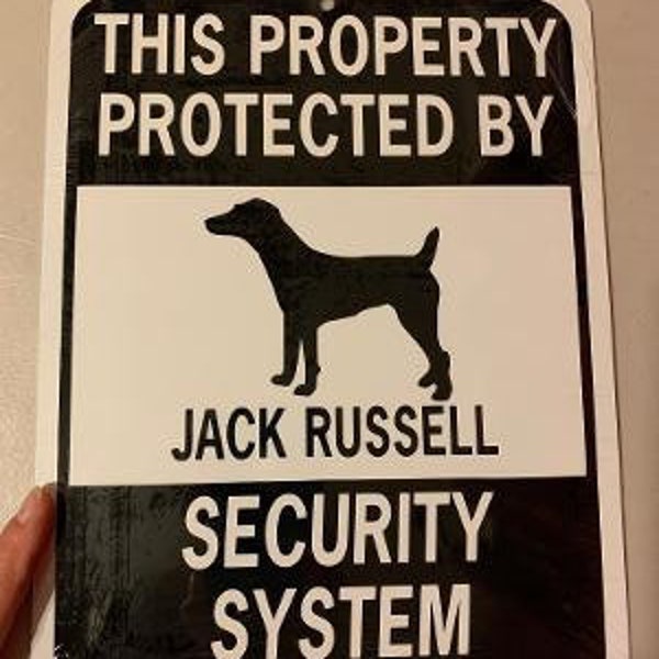 Jack Russell Terrier   Funny Dog Signs  9x12 inch Aluminum metal sign