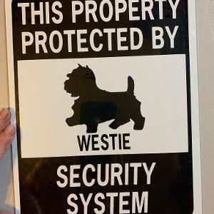 West Highland White Terrier Lustige Hundeschilder 9x12 Zoll Aluminium Metall Westie Schild