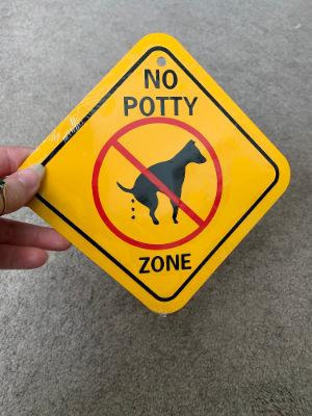 No Potty Zone 6x6 Inch Aluminum Metal Yard House Sign Etsy