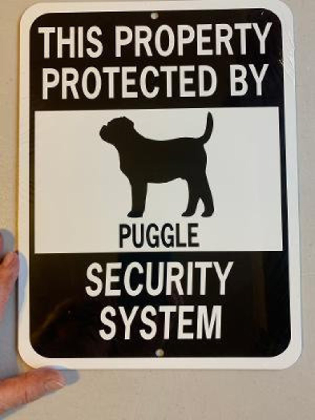 Puggle Sign Puggle (pug X Beagle) Funny Dog Signs 9x12 Inch Aluminum Metal Sign - Etsy