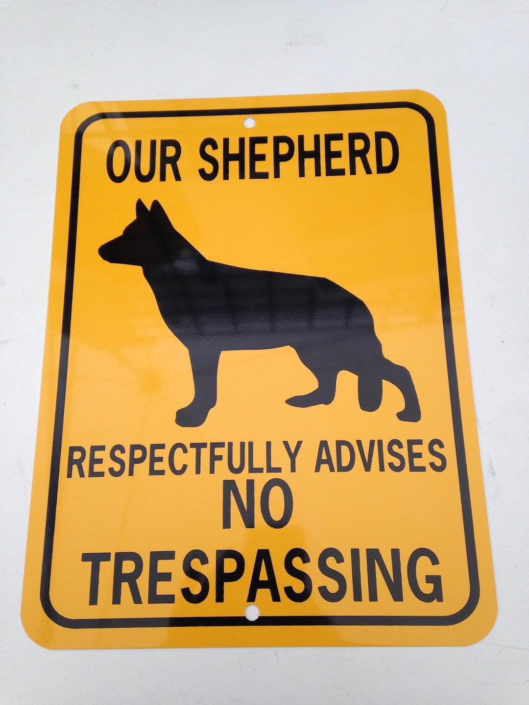 LARGE Our Shepherd Respectfully Advises No Trespassing Sign 9x12 Inch ...