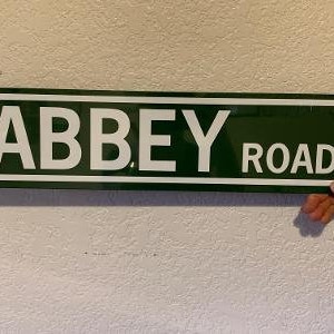 アビーロード *カスタマイズテンプレート* 5 x 20インチ アルミニウム金属 道路標識