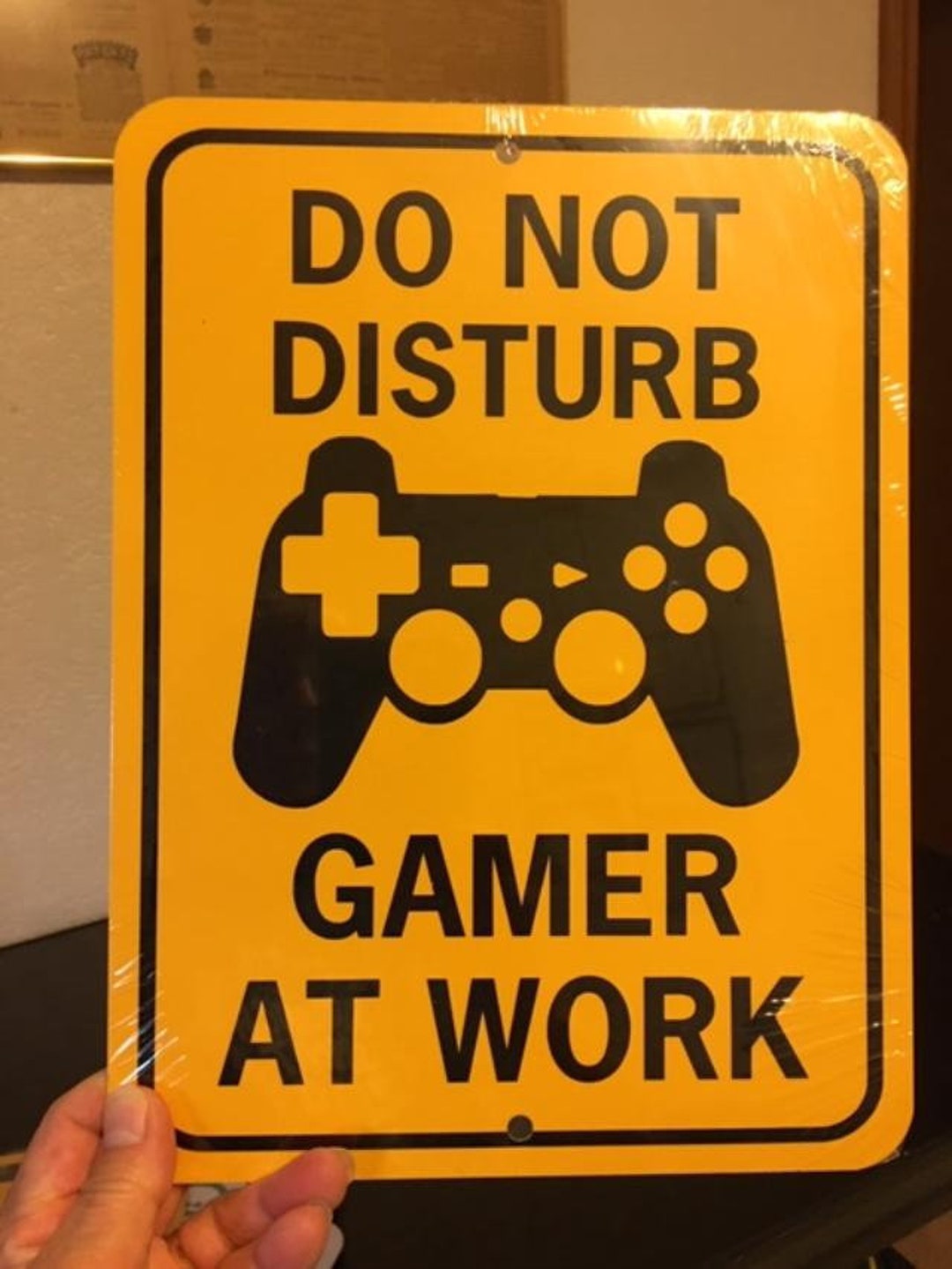 Do Not Disturb Gamer at Work Funny Sign 9x12 Inch Aluminum Metal Room ...