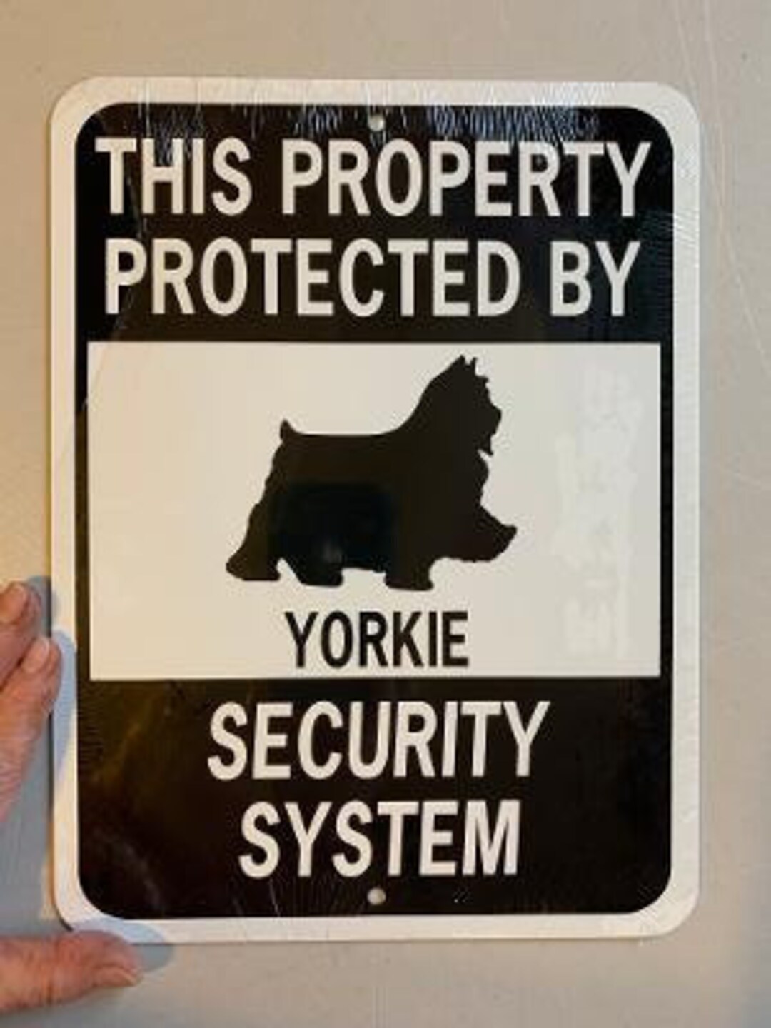 Yorkshire Terrier Funny Dog Signs 9x12 Inch Aluminum Metal Yorkie Sign ...