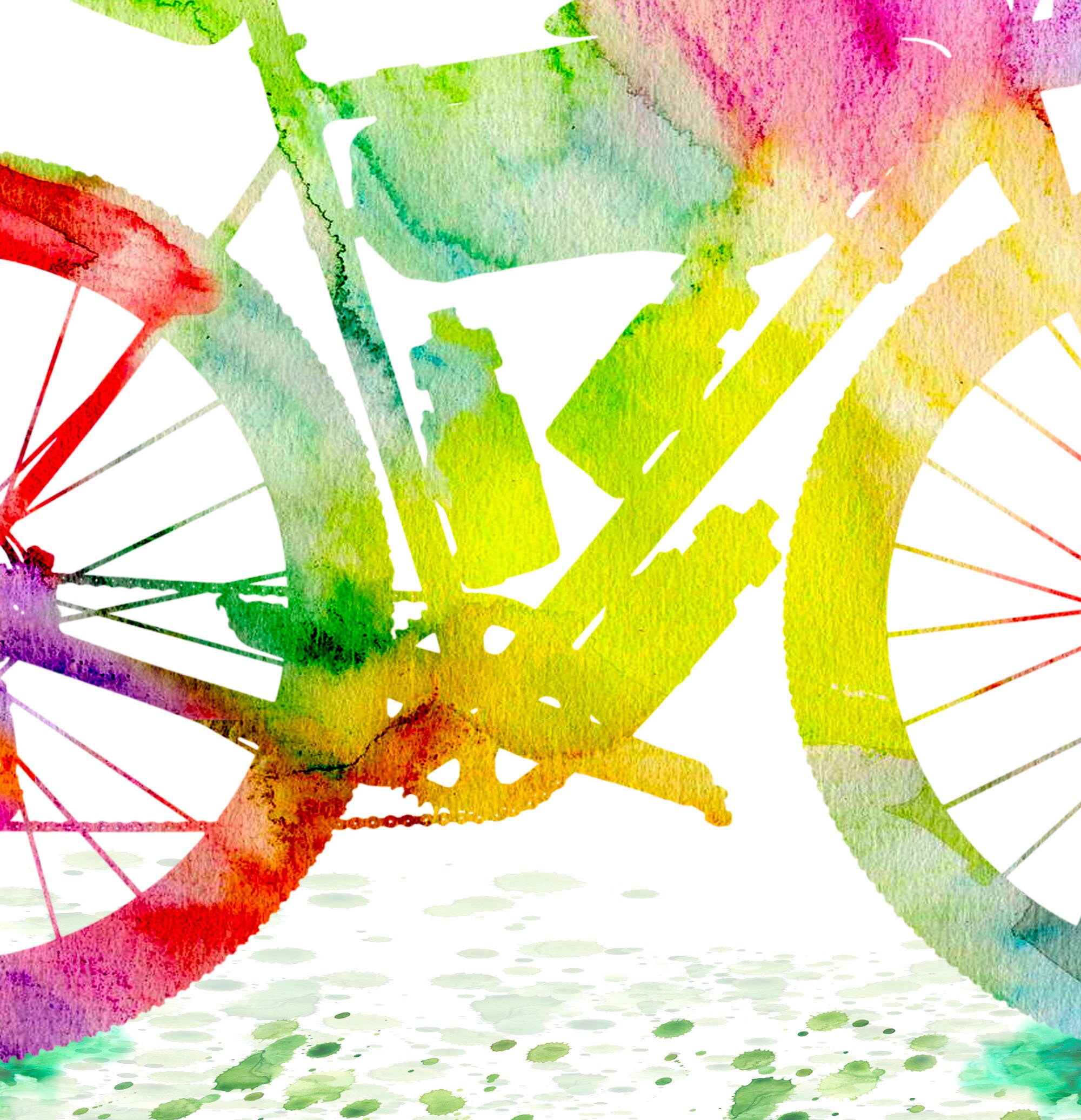 Bikepacking Watercolor Art Bike Touring Art Cross Country Etsy