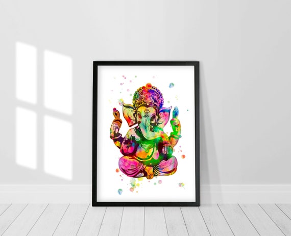 Lord Ganesha Painting Ganesh Poster Hindu Art Print - Etsy Lord Ganesha Painting Ganesh Poster Hindu Art Print - Etsy