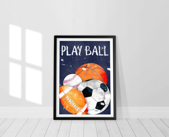 sports wall decor for nursery
