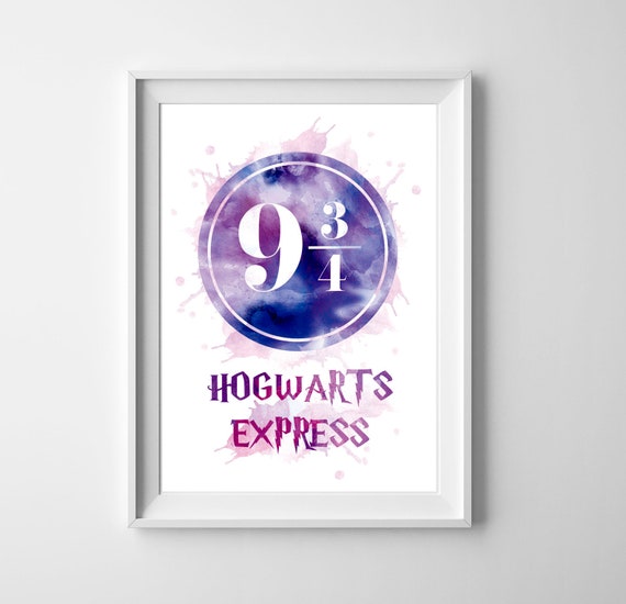 Harry Potter System 9 3/4 watercolor artwork, Hogwarts Specific poster, Wall artwork, Small children space decor, System 9 3/4 decor, Harry Potter printable photograph regarding Hogwarts Express Printable named Harry Potter System 9 3/4 watercolor artwork, Hogwarts Categorical poster, Wall artwork, Young children space decor, System 9 3/4 decor, Harry Potter printable
