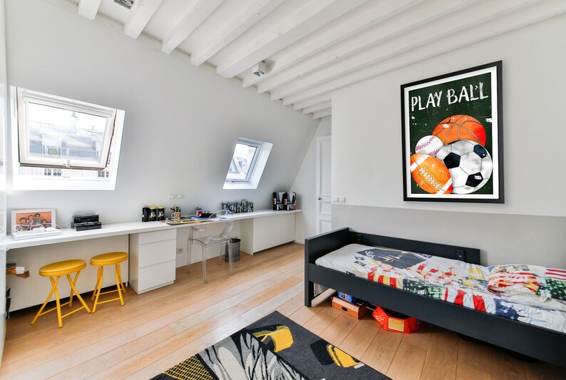 Sport-Wand-Dekor für Kinderzimmer Kindergarten Sport Drucke | Etsy