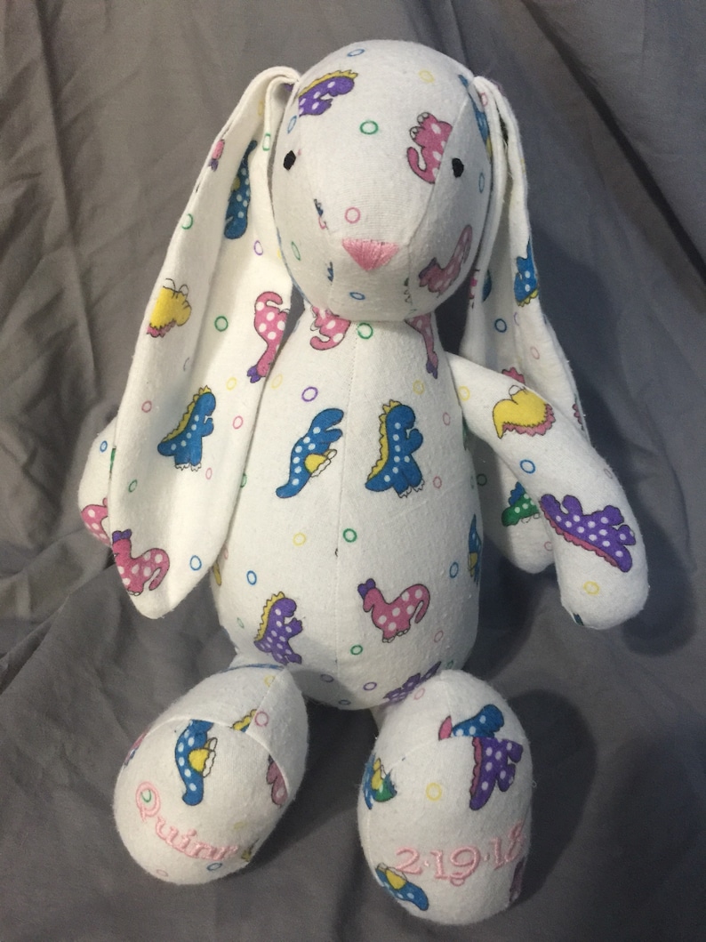 Plush Bunny from YOUR baby's hospital receiving blanket Etsy