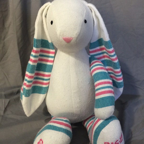 Plush Bunny from YOUR baby's hospital receiving blanket!!