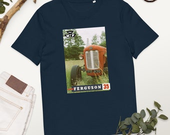 Massy Ferguson Tractor photographic print Unisex organic cotton t-shirt