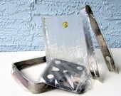 Mid Century Barware Ice Bucket New Never Used - Hoya Glacier - Ice Bucket Barware - Crystal Ice Bucket - Square Shape Iceburg Design