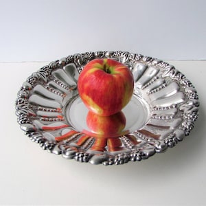Vintage Silverplate Bowl - Stamped Spain-  Silverplate - Marked - Elegant Sliver Serving Bowl -