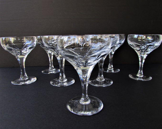 Atlantis Crystal Evora Coupe Champagne Glasses Vintage Atlantis Crystal