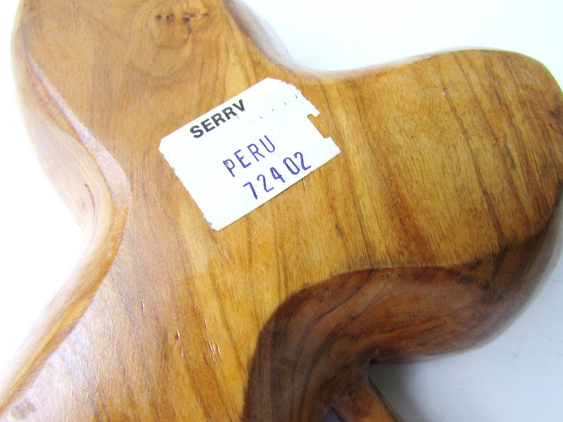 Serrv Peru Wooden Leaf Shaped Bowl Vintage Wood Bowl Wooden Serving Bowl - Decorative Wooden Bowl Acadia Wood