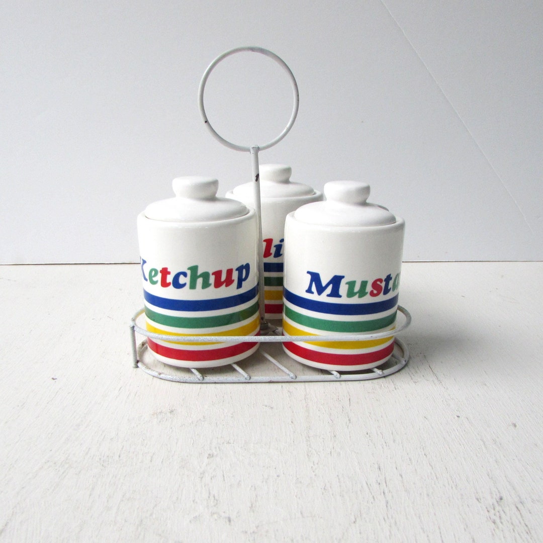 Vintage 80's Modern Condiment Server - Relish Server - Ketchup ...