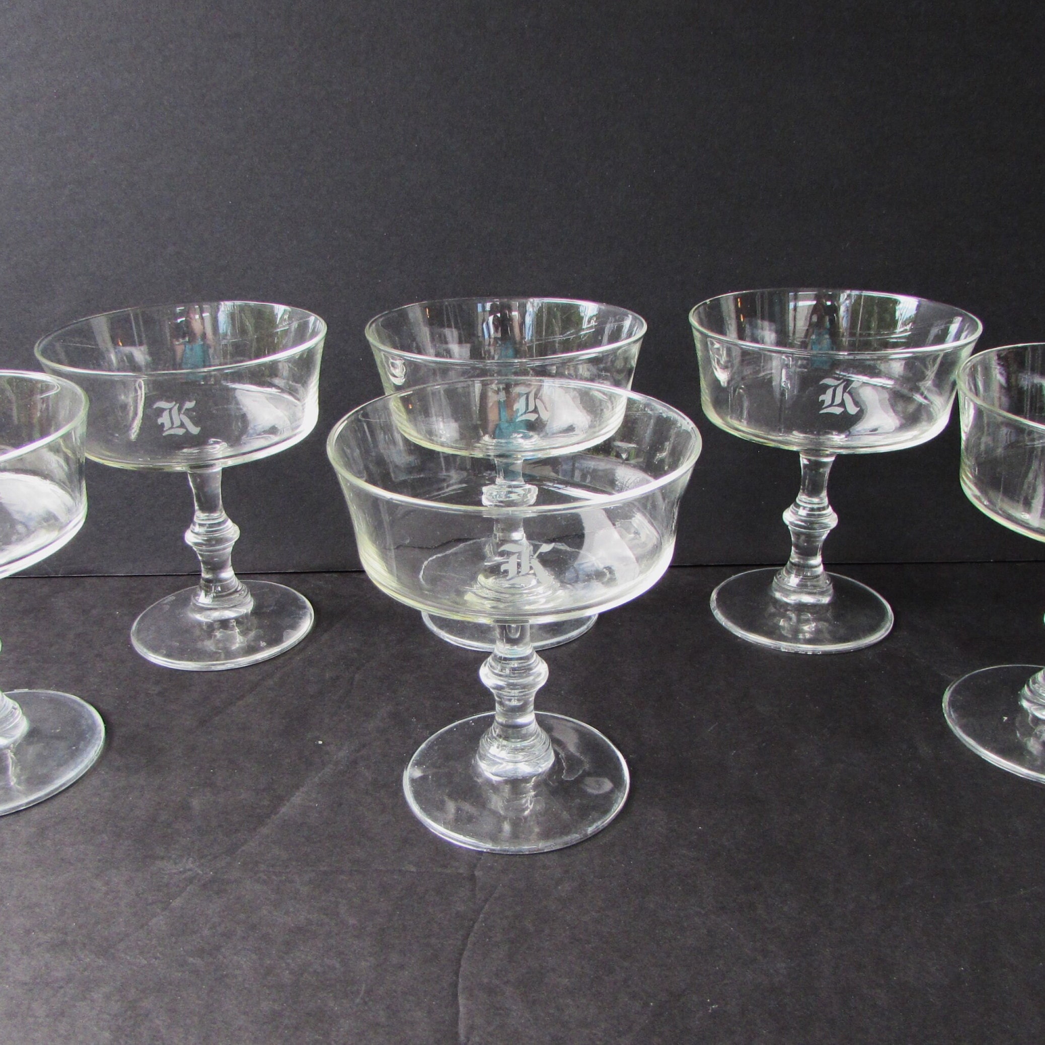Copas de champán vintage Coupe - Copas monogramadas, juego de 6 - Etsy  México, image size:2076x2076