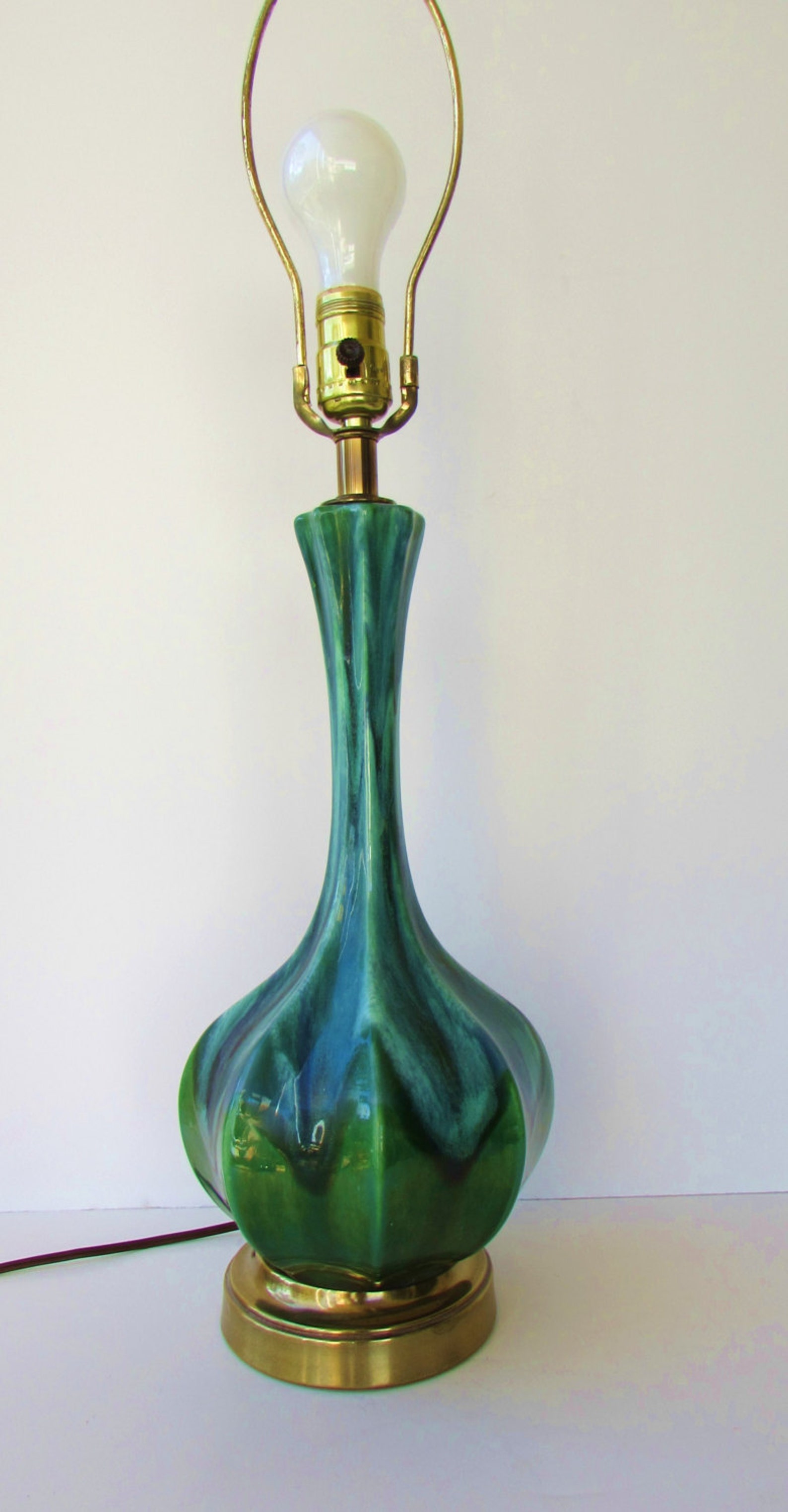 One Vintage Mid Century Modern Table Lamp Haeger Ceramic Etsy