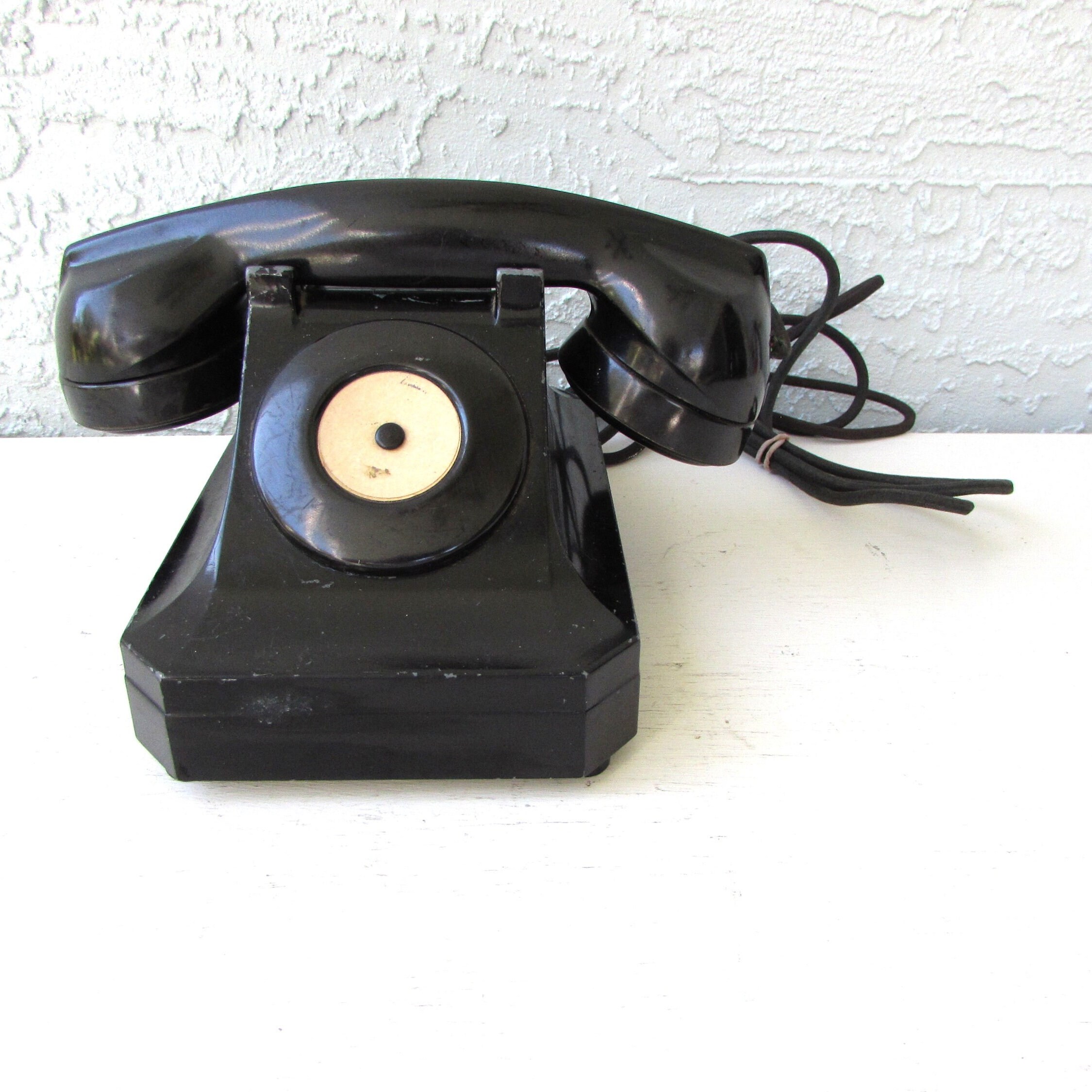 Vintage Black Telephone Stromberg Carlson 1243WE Operator Model