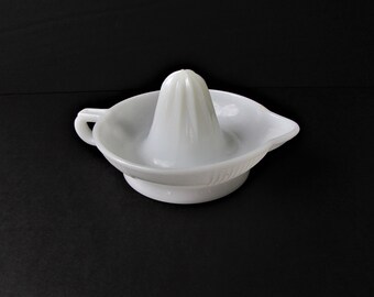 Vintage Milk Glass Juicer - Depression Glass Reamer