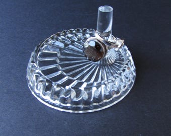 Vintage persglazen ringschaal: moderne stapelbare sieradenhouder uit het midden van de eeuw