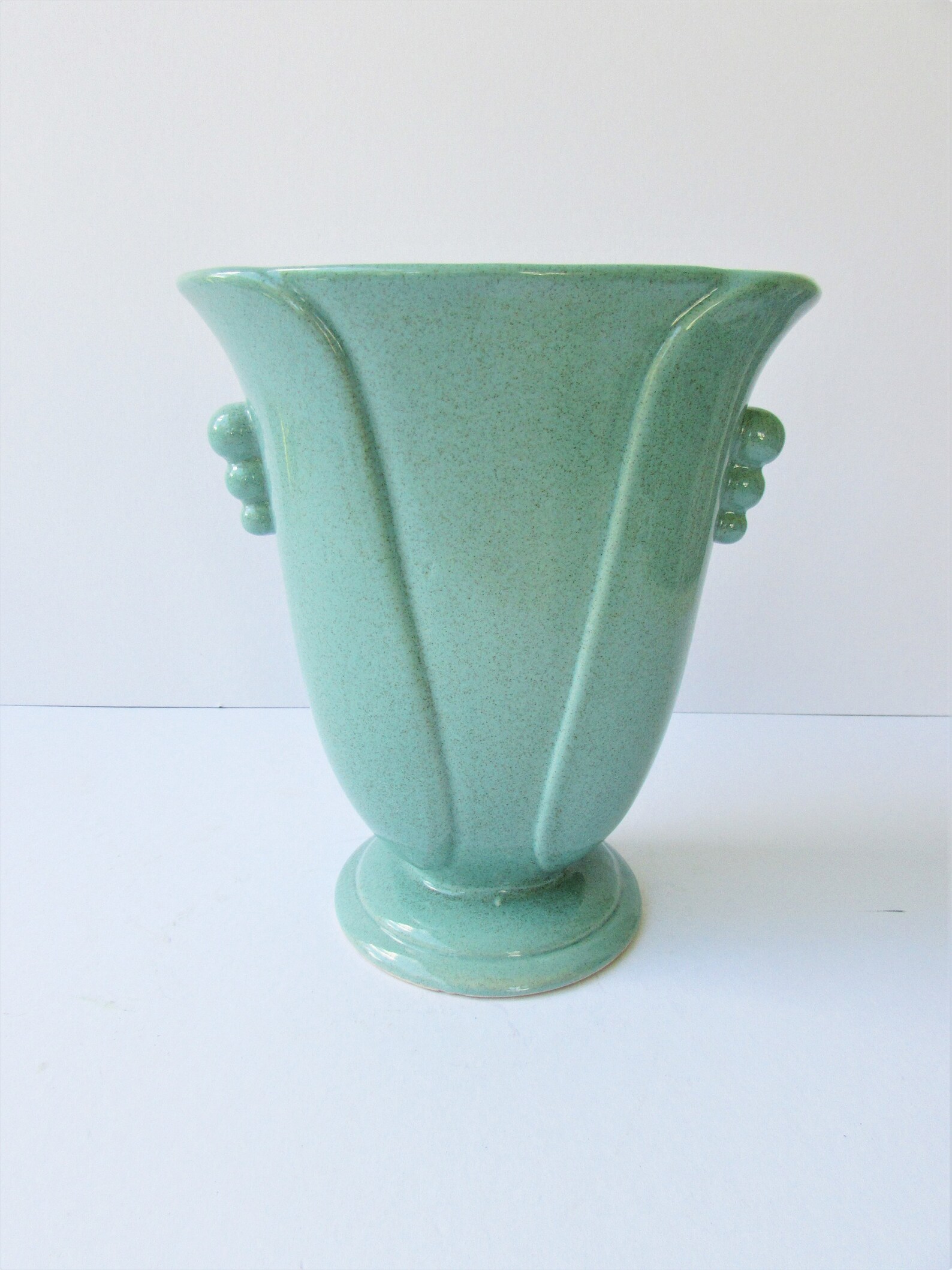 Vintage Aqua York Pottery Vase Mid Century Modern Vase Etsy