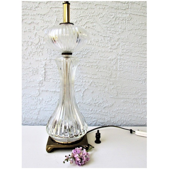 Vintage glass 2024 lamp base