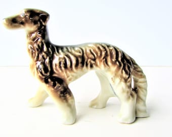 Vintage Mid Century Afghan Hound Dog Figurine  - Dog Sculpture - Porcelain Figurine - Ceramic Afghan Hound - Porcelain Dog - Japan