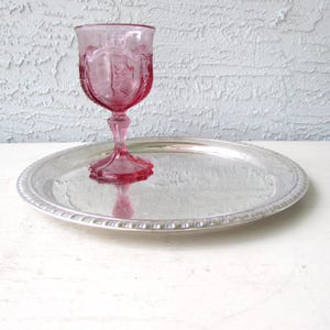 Vintage Round Silverplate Tray - Elegant Silver Serving Tray - Round Drinks Tray - Eales 1779 Silverplate