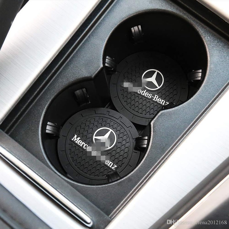 2 Pc Mercedes Benz cup holder Mercedes coaster rubber interior Etsy