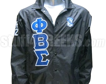 Custom Greek Line Jacket (Standard with Number) - Crossing Jacket for ANY Fraternity or Sorority