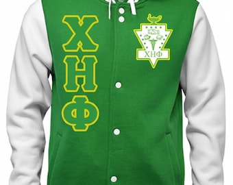 Custom Greek Cloth Varsity Letterman Jacket with Lifetime Embroidery Guarantee